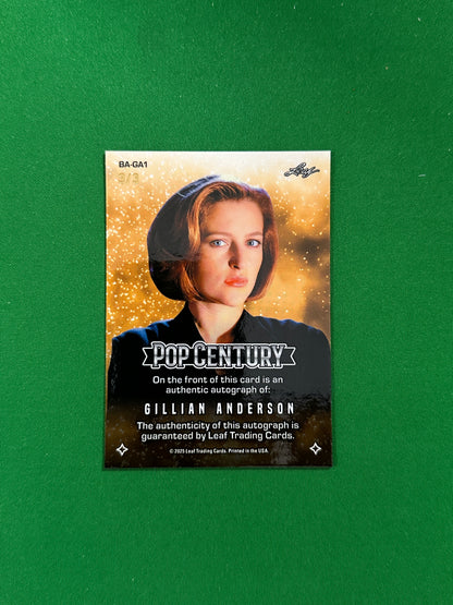 Gillian Anderson Autograph 3/3 - Leaf Pop Century 2025 - back