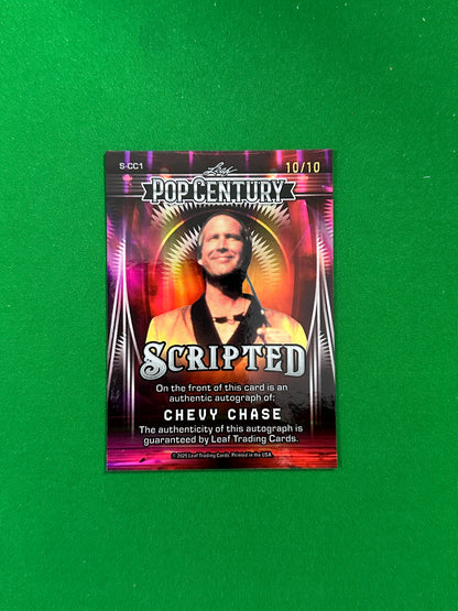 Chevy Chase Scripted Autograph 10/10 - Leaf Pop Century 2025 - back