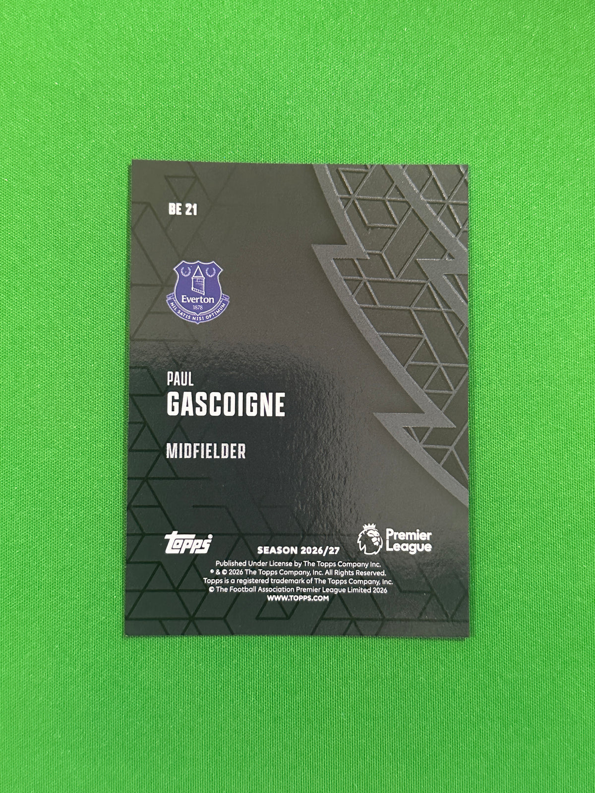 Paul Gascoigne Black Edge — back