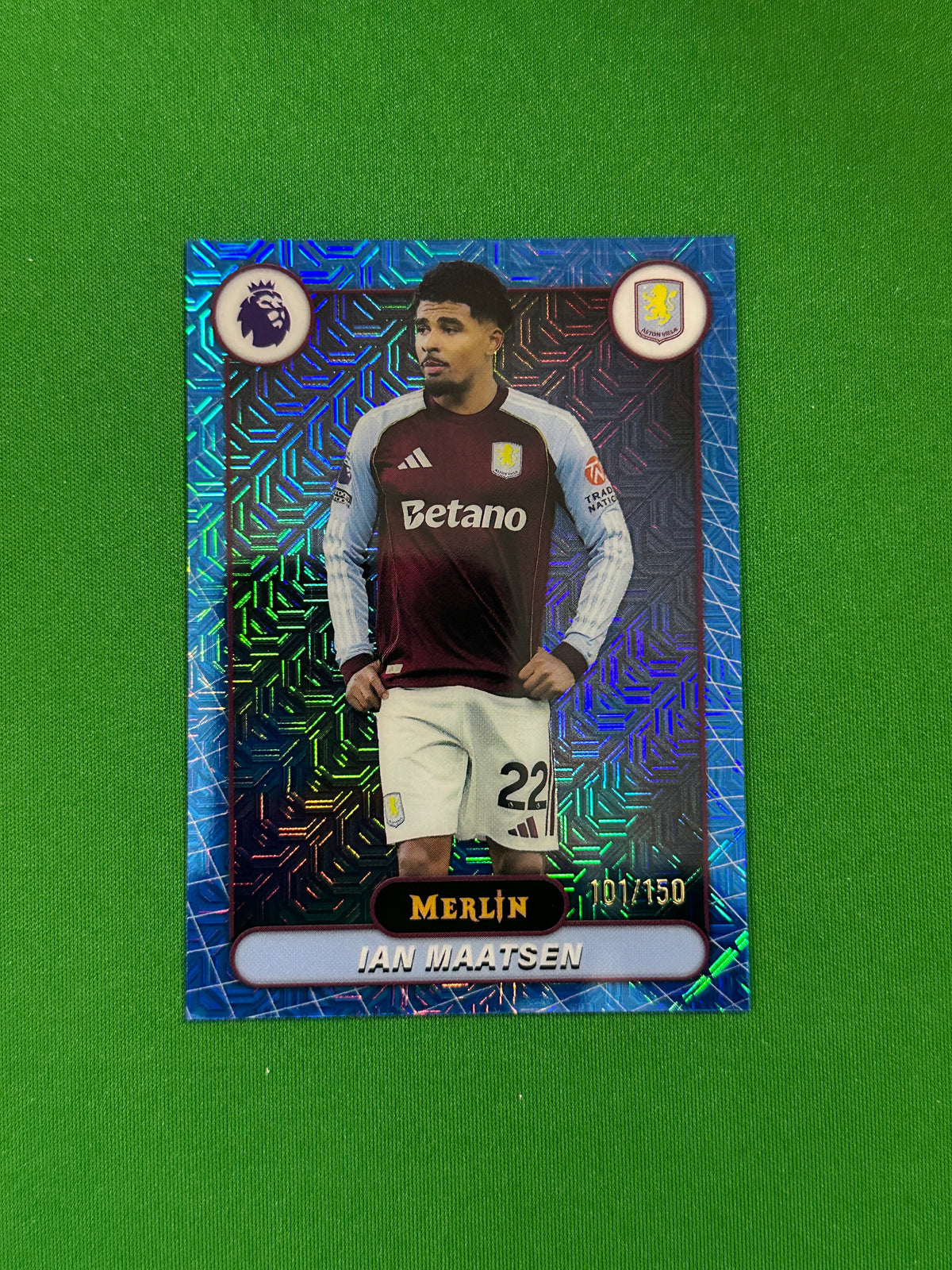 Ian Maatsen Parallel Blue Mojo 101/150 - 2026 Topps Merlin Premier League - front