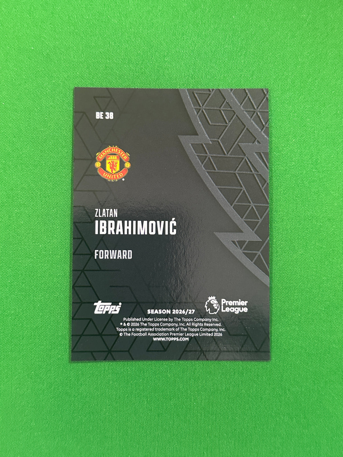 Zlatan Ibrahimović Black Edge — back