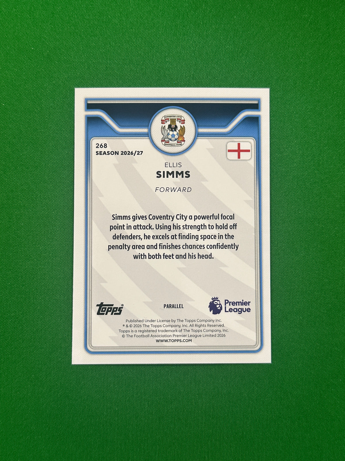 Ellis Simms Gold 33/50 — back