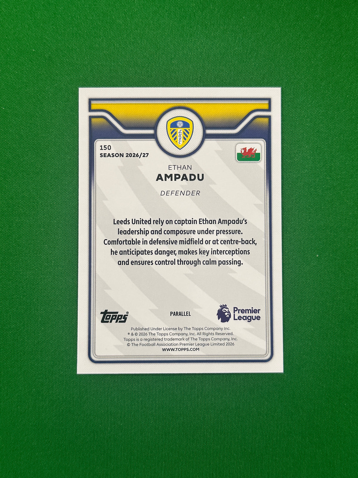 Ethan Ampadu Blue 127/150 — back