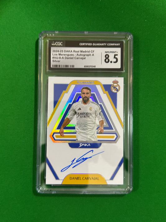 Daniel Carvajal On-Card Autograph Silver 01/22 - 2024-25 DAKA Real Madrid (CGC 8.5 NM/Mint+) - front