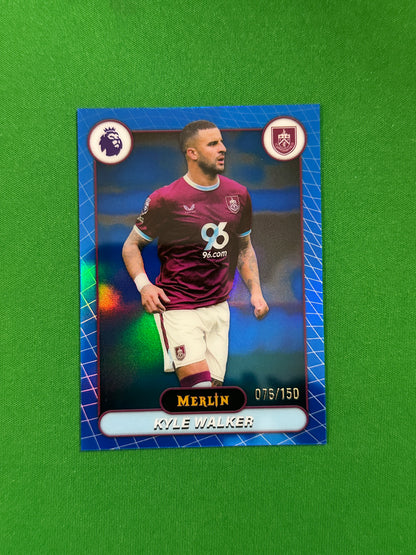 Kyle Walker Parallel Blue Refractor 076/150 - 2026 Topps Merlin Premier League - front