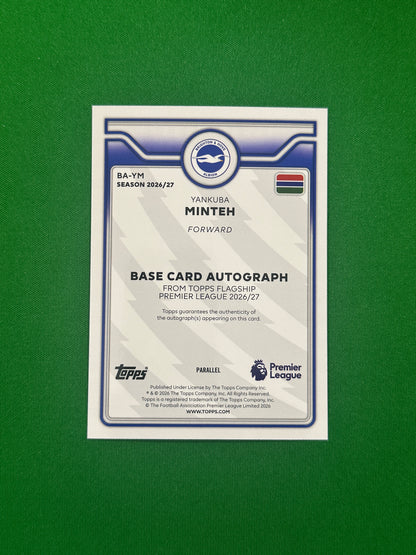 Yankuba Minteh Autograph Purple 044/199 — back