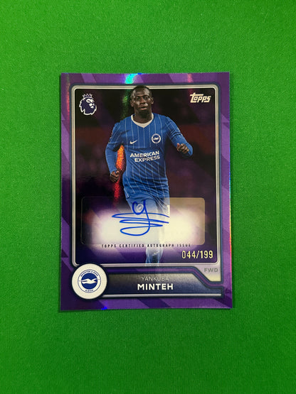 Yankuba Minteh Autograph Purple 044/199 — front