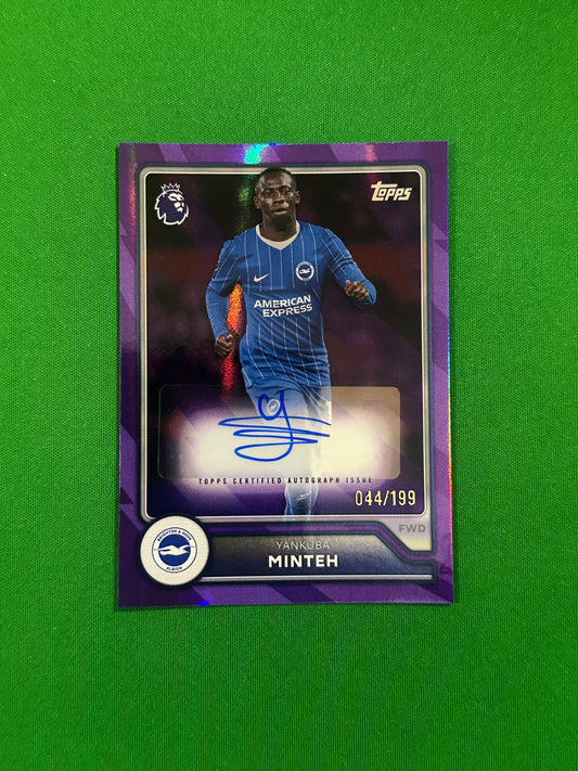 Yankuba Minteh Autograph Purple 044/199 — front