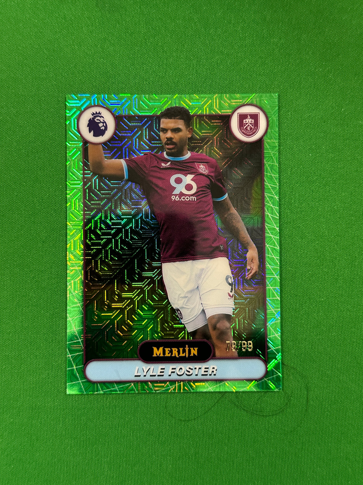 Lyle Foster Parallel Green Mojo 79/99 - 2026 Topps Merlin Premier League - front