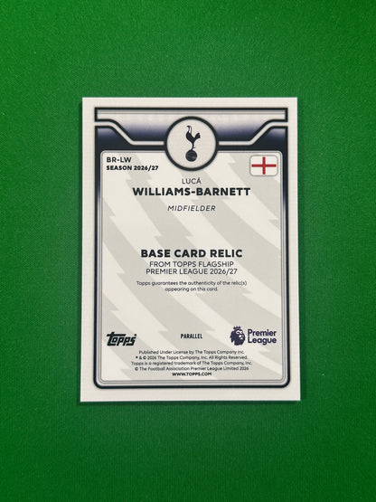 Lucá Williams-Barnett Relic Blue 076/150 — back