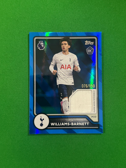 Lucá Williams-Barnett Relic Blue 076/150 — front