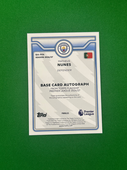 Matheus Nunes Autograph Green 03/99 — back