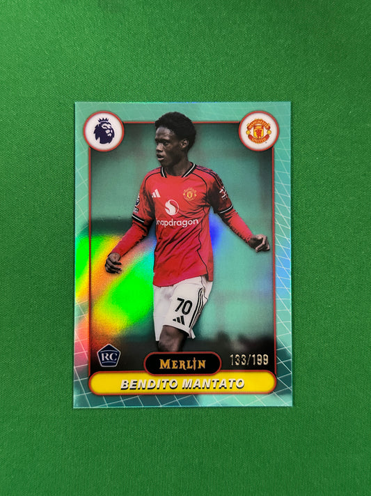 Bendito Mantato Rookie Parallel Aqua Refractor 133/199 - 2026 Topps Merlin Premier League - front