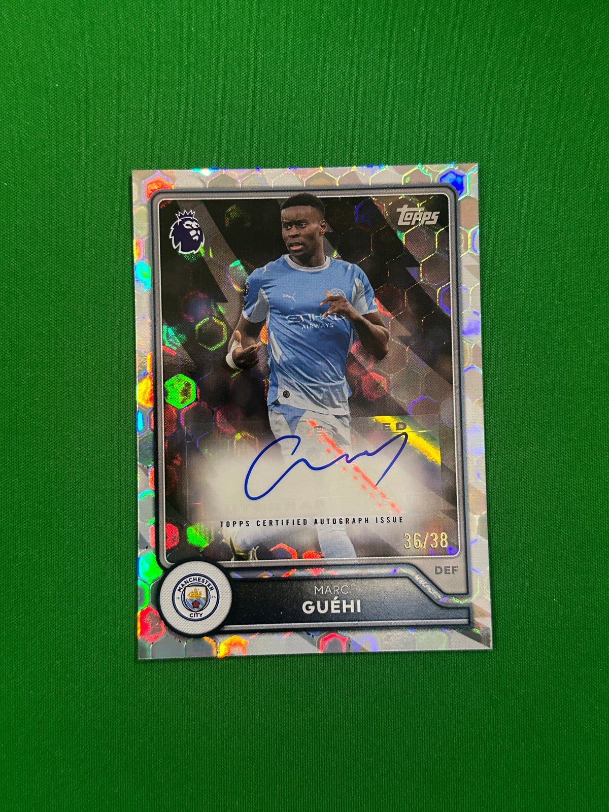 Marc Guéhi Autograph Netbuster 36/38 — front
