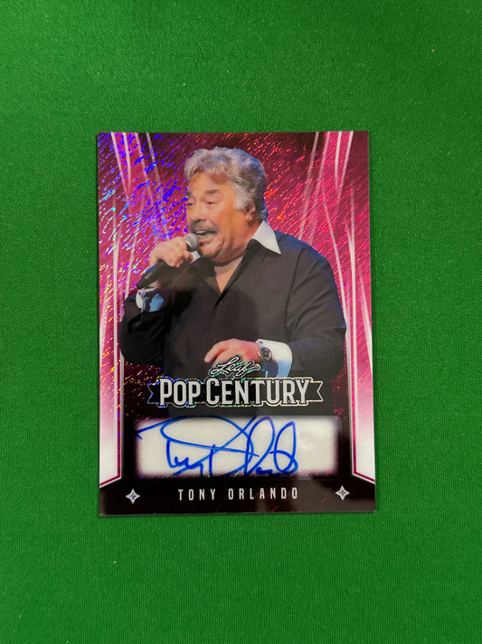 Tony Orlando Autograph 1/8 - Leaf Pop Century 2025 - front