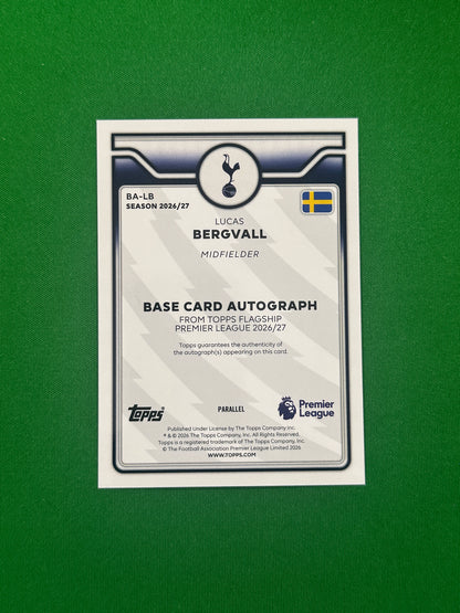 Lucas Bergvall Autograph Blue 073/150 — back