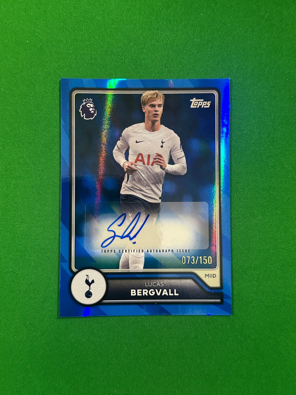 Lucas Bergvall Autograph Blue 073/150 — front