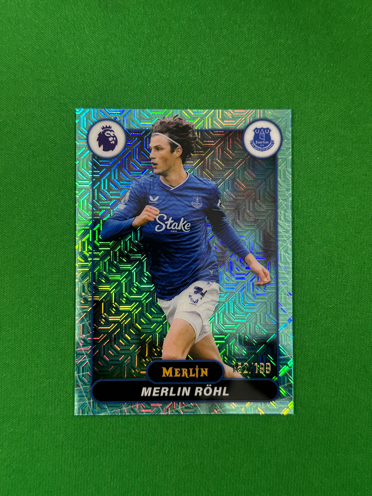 Merlin Röhl Parallel Aqua Mojo 152/199 - 2026 Topps Merlin Premier League - front