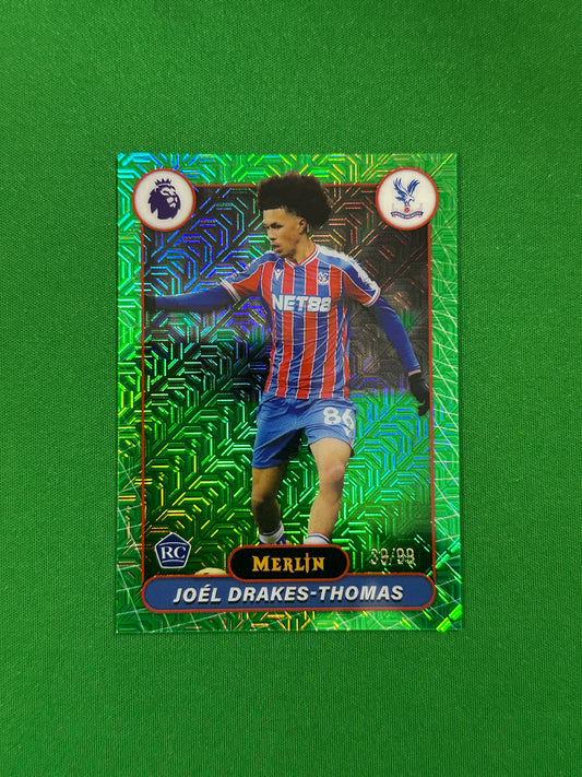Joël Drakes-Thomas Rookie Parallel Green Mojo 39/99 - 2026 Topps Merlin Premier League - front