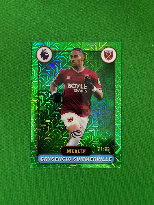 Crysencio Summerville Parallel Green Mojo 94/99 - 2026 Topps Merlin Premier League - front