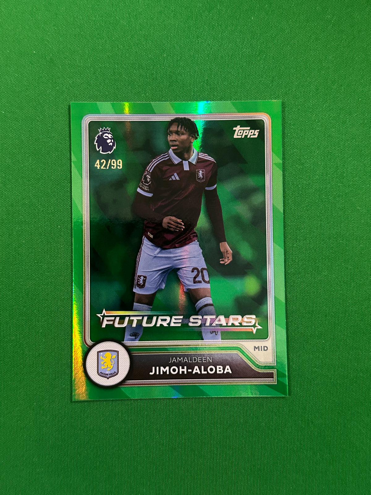 Jamaldeen Jimoh-Aloba Future Stars Green 42/99 — front