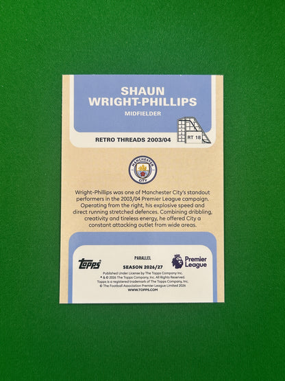 Shaun Wright-Phillips Retro Threads Black and White 55/75 — back
