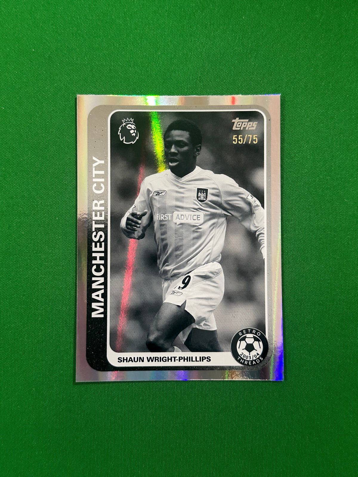 Shaun Wright-Phillips Retro Threads Black and White 55/75 — front