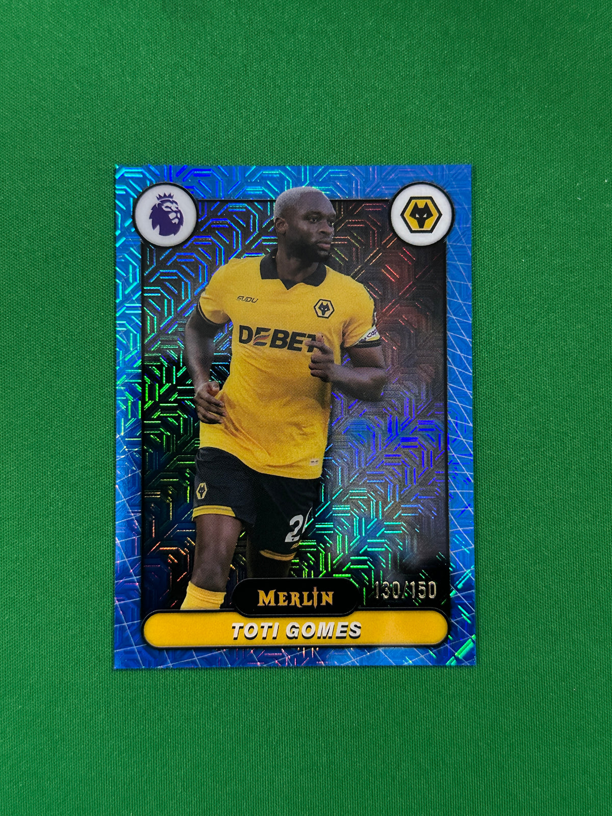 Toti Gomes Parallel Blue Mojo 130/150 - 2026 Topps Merlin Premier League - front