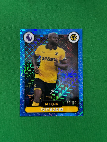 Toti Gomes Parallel Blue Mojo 130/150 - 2026 Topps Merlin Premier League - front