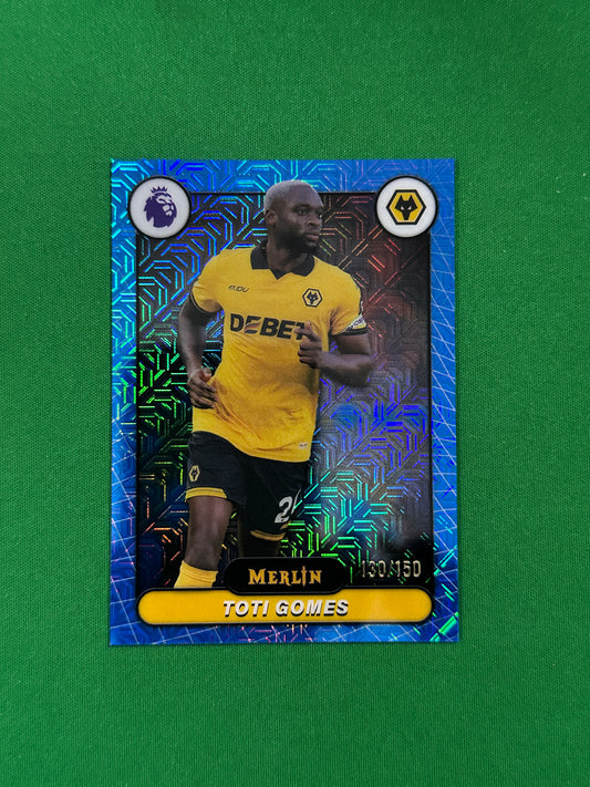 Toti Gomes Parallel Blue Mojo 130/150 - 2026 Topps Merlin Premier League - front