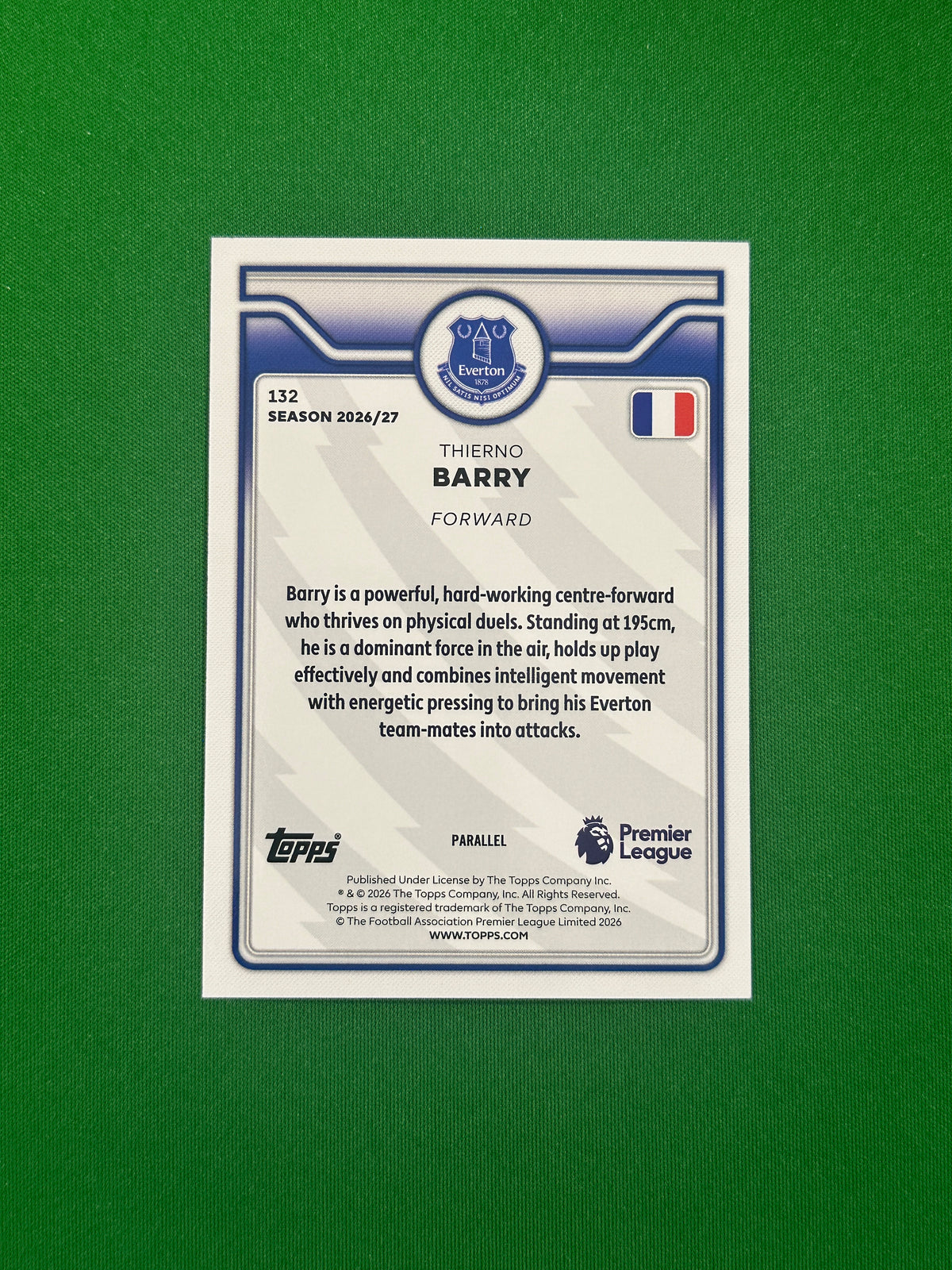 Thierno Barry Green 94/99 — back