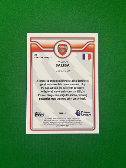 William Saliba Blue 064/150 — back