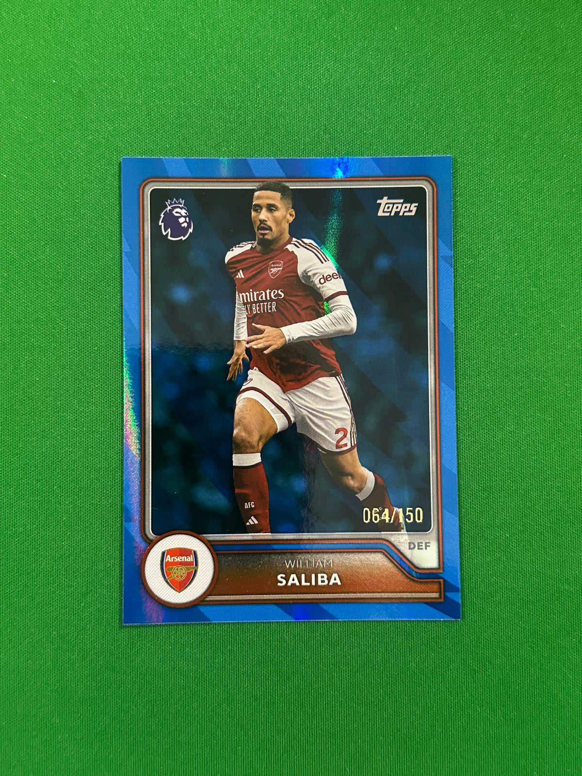 William Saliba Blue 064/150 — front