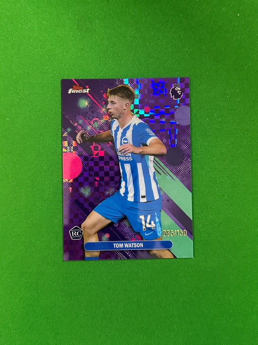 Tom Watson Common Rookie Parallel Purple Checkerboard 085/150 - 2026 Topps Finest Premier League - front