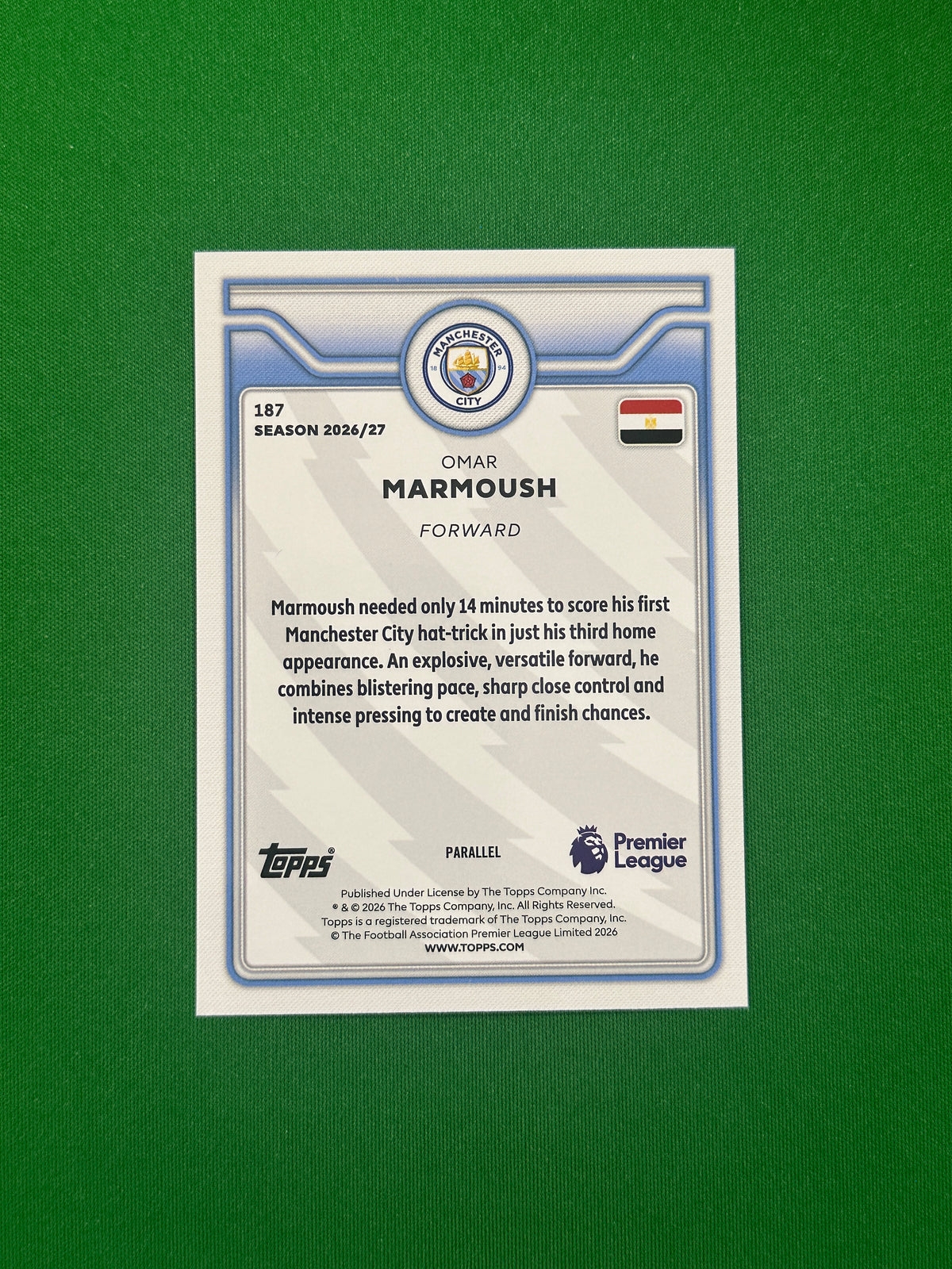 Omar Marmoush Green 78/99 — back