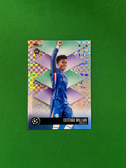 Estêvão Willian Rare Rookie Parallel Checkerboard - 2025-26 Topps Finest UEFA Club Competitions - front