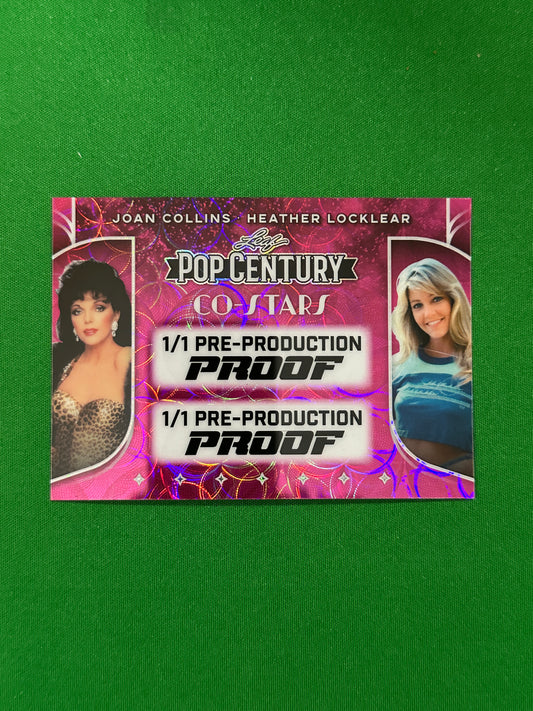Joan Collins & Heather Locklear Co-Stars Pre-Production Proof 1/1 - Leaf Pop Century 2025 - front