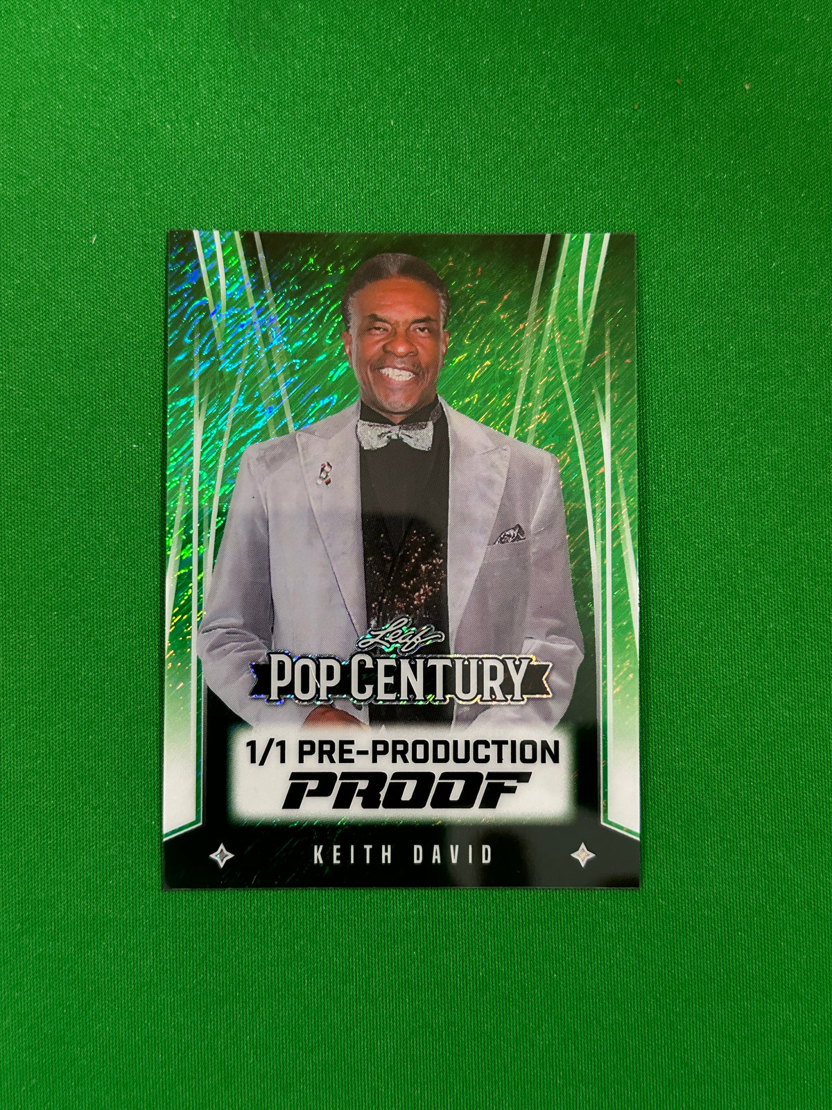 Keith David Base Pre-Production Proof 1/1 - Leaf Pop Century 2025 - front