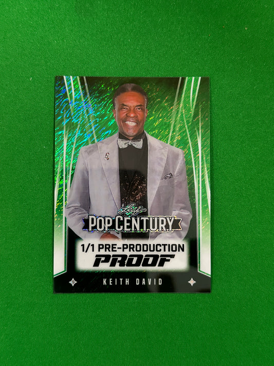 Keith David Base Pre-Production Proof 1/1 - Leaf Pop Century 2025 - front
