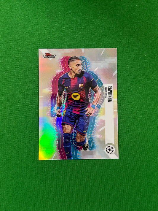 Raphinha HoloGlow Variation - 2025-26 Topps Finest UEFA Club Competitions - front