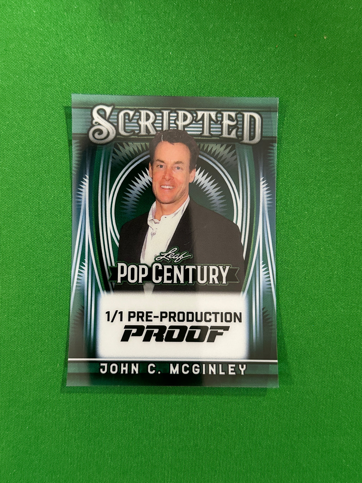 John C. McGinley Scripted Pre-Production Proof 1/1 - Leaf Pop Century 2025 - front