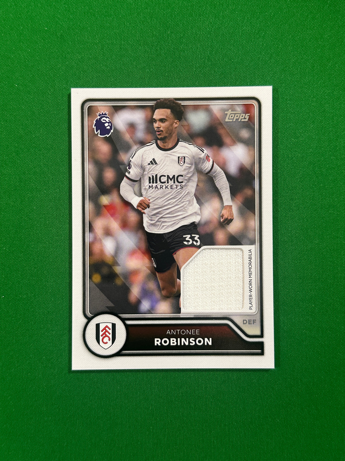 Antonee Robinson Relic — front