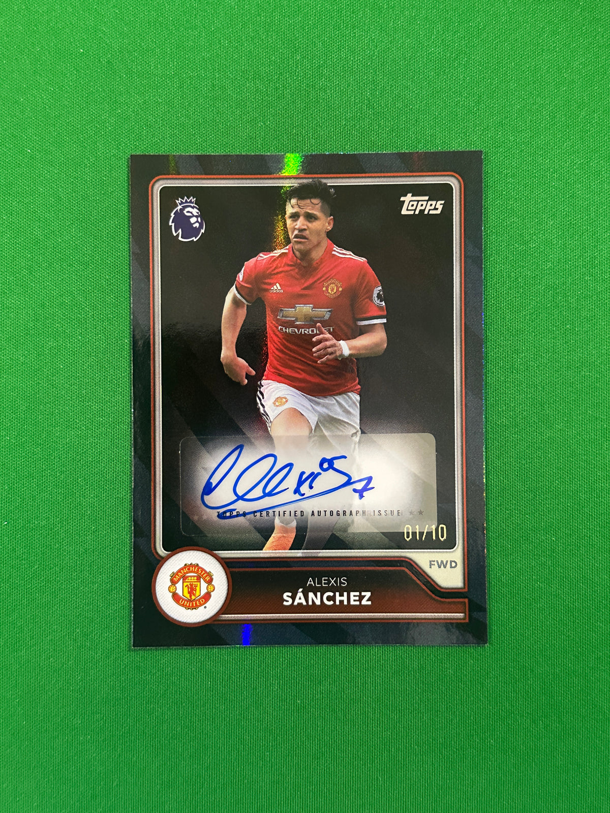 Alexis Sánchez Autograph Black 01/10 — front