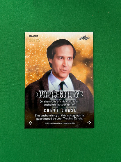 Chevy Chase Autograph 20/25 - Leaf Pop Century 2025 - back