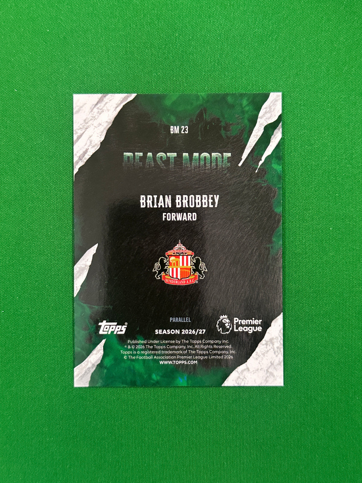 Brian Brobbey Beast Mode Gold 20/50 — back