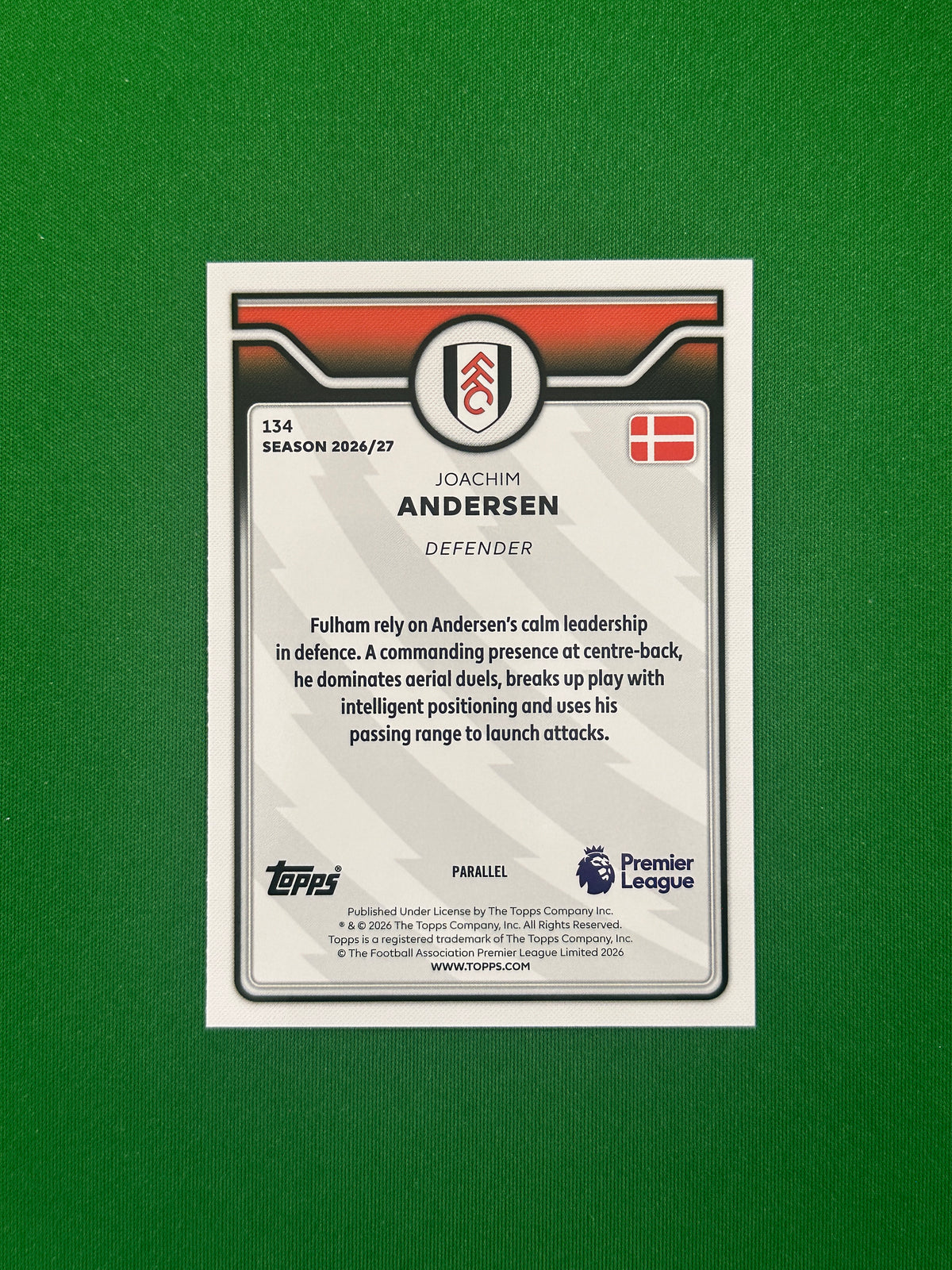 Joachim Andersen Blue 015/150 — back