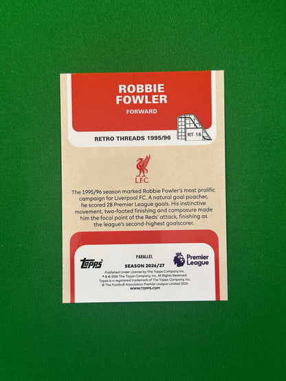 Robbie Fowler Retro Threads Black and White 18/75 — back