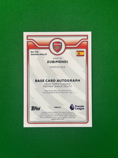 Martín Zubimendi Autograph Netbuster 36/38 — back