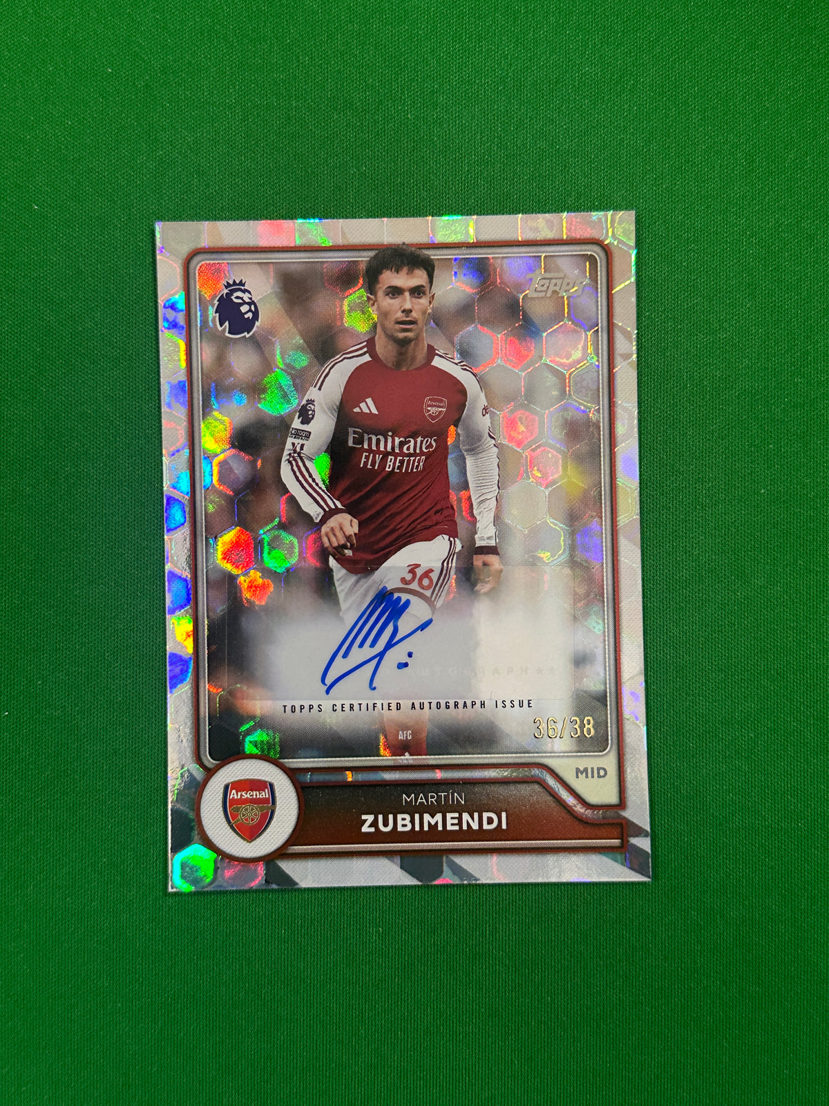 Martín Zubimendi Autograph Netbuster 36/38 — front