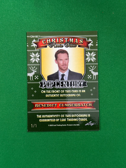 Benedict Cumberbatch Christmas Movie Stars Autograph 1/1 - Leaf Pop Century 2025 - back
